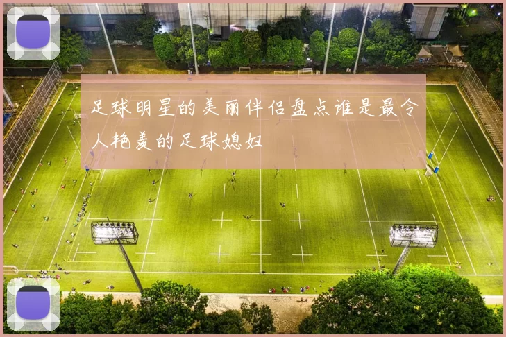 足球明星的美丽伴侣盘点谁是最令人艳羡的足球媳妇